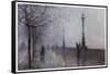 Fog, Embankment-null-Framed Stretched Canvas