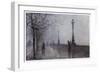 Fog, Embankment-null-Framed Art Print