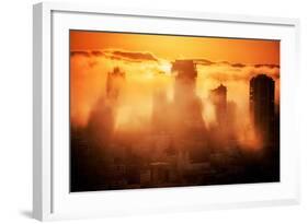 Fog Fire, Epic Light and Fog at San Francisco California-Vincent James-Framed Photographic Print