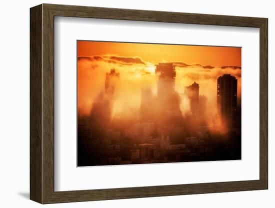 Fog Fire, Epic Light and Fog at San Francisco California-Vincent James-Framed Photographic Print