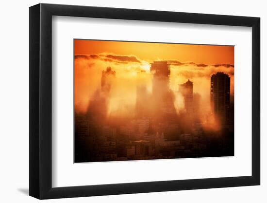 Fog Fire, Epic Light and Fog at San Francisco California-Vincent James-Framed Photographic Print