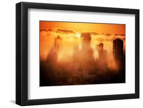 Fog Fire, Epic Light and Fog at San Francisco California-Vincent James-Framed Photographic Print