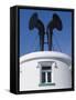 Fog Horns on Lighthouse-Adrian Bicker-Framed Stretched Canvas