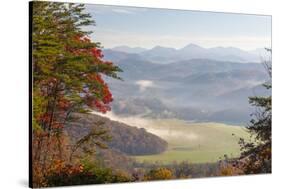 Fog in Valleys Smoky Mountain National Park Viewed from Foothills Parkway-Trish Drury-Stretched Canvas