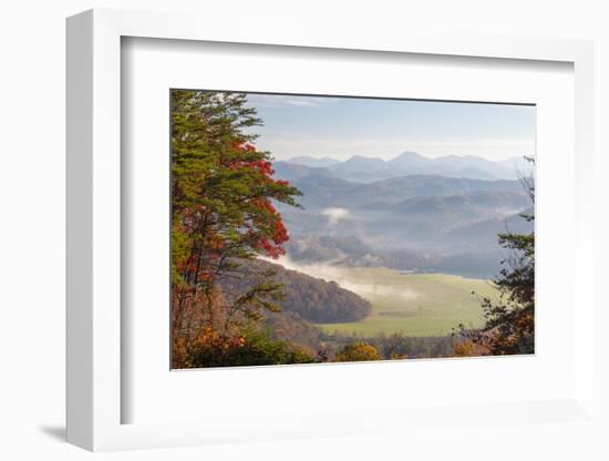 Fog in Valleys Smoky Mountain National Park Viewed from Foothills Parkway-Trish Drury-Framed Photographic Print