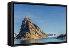 Fog Lifting on the Steep Cliffs of Icy Arm, Baffin Island, Nunavut, Canada, North America-Michael Nolan-Framed Stretched Canvas