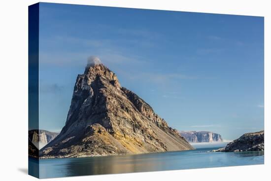 Fog Lifting on the Steep Cliffs of Icy Arm, Baffin Island, Nunavut, Canada, North America-Michael Nolan-Stretched Canvas