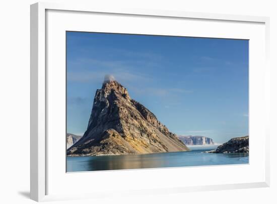 Fog Lifting on the Steep Cliffs of Icy Arm, Baffin Island, Nunavut, Canada, North America-Michael Nolan-Framed Photographic Print