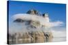 Fog Lifting on the Steep Cliffs of Icy Arm, Baffin Island, Nunavut, Canada, North America-Michael Nolan-Stretched Canvas