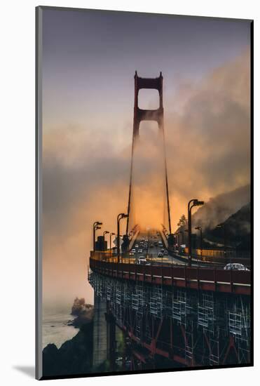 Fog Light Mood Afternoon, North Tower - Golden Gate Bridge - San Francisco-Vincent James-Mounted Photographic Print