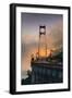 Fog Light Mood Afternoon, North Tower - Golden Gate Bridge - San Francisco-Vincent James-Framed Photographic Print