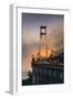 Fog Light Mood Afternoon, North Tower - Golden Gate Bridge - San Francisco-Vincent James-Framed Photographic Print