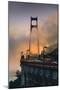 Fog Light Mood Afternoon, North Tower - Golden Gate Bridge - San Francisco-Vincent James-Mounted Photographic Print