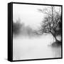 Fog on the Lake 1-Sally Linden-Framed Stretched Canvas