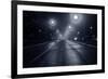 Fog on the Street at Night-idizimage-Framed Photographic Print