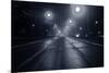 Fog on the Street at Night-idizimage-Mounted Photographic Print