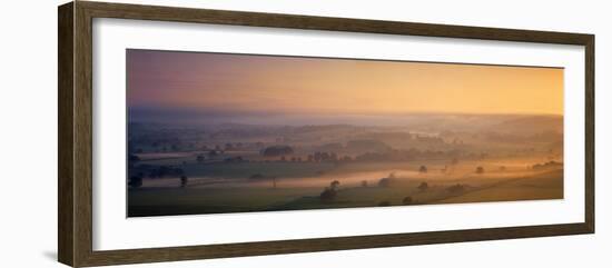 Fog over a Landscape, Blackmore Vale, Dorset, England-null-Framed Photographic Print