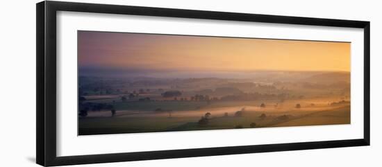 Fog over a Landscape, Blackmore Vale, Dorset, England-null-Framed Photographic Print
