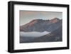 Fog over mountain at dawn, Aoraki/Mount Cook National Park, Canterbury, South Island, New Zealand-null-Framed Photographic Print