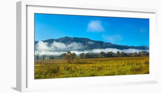 Fog over mountain, Cades Cove, Great Smoky Mountains National Park, Tennessee, USA-null-Framed Photographic Print