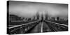 Fog over the Brooklyn Bridge, Brooklyn, Manhattan, New York City, New York State, USA-null-Stretched Canvas