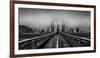 Fog over the Brooklyn Bridge, Brooklyn, Manhattan, New York City, New York State, USA-null-Framed Photographic Print