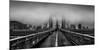 Fog over the Brooklyn Bridge, Brooklyn, Manhattan, New York City, New York State, USA-null-Mounted Photographic Print