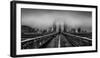 Fog over the Brooklyn Bridge, Brooklyn, Manhattan, New York City, New York State, USA-null-Framed Photographic Print