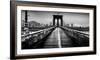 Fog over the Brooklyn Bridge, Brooklyn, Manhattan, New York City, New York State, USA-null-Framed Photographic Print