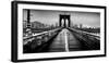 Fog over the Brooklyn Bridge, Brooklyn, Manhattan, New York City, New York State, USA-null-Framed Photographic Print