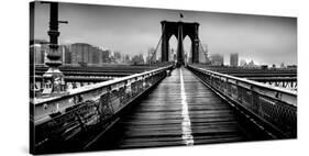 Fog over the Brooklyn Bridge, Brooklyn, Manhattan, New York City, New York State, USA-null-Stretched Canvas