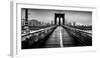 Fog over the Brooklyn Bridge, Brooklyn, Manhattan, New York City, New York State, USA-null-Framed Premium Photographic Print