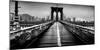Fog over the Brooklyn Bridge, Brooklyn, Manhattan, New York City, New York State, USA-null-Mounted Premium Photographic Print