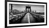 Fog over the Brooklyn Bridge, Brooklyn, Manhattan, New York City, New York State, USA-null-Framed Photographic Print