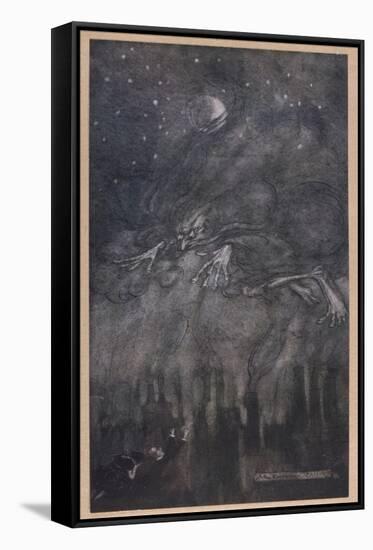Fog Personified-Arthur Rackham-Framed Stretched Canvas