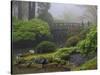 Fog, Portland Japanese Garden, Portland, USA, Oregon-Michel Hersen-Stretched Canvas