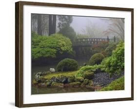 Fog, Portland Japanese Garden, Portland, USA, Oregon-Michel Hersen-Framed Photographic Print