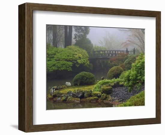 Fog, Portland Japanese Garden, Portland, USA, Oregon-Michel Hersen-Framed Photographic Print