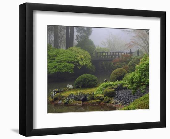 Fog, Portland Japanese Garden, Portland, USA, Oregon-Michel Hersen-Framed Photographic Print