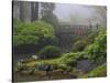 Fog, Portland Japanese Garden, Portland, USA, Oregon-Michel Hersen-Stretched Canvas