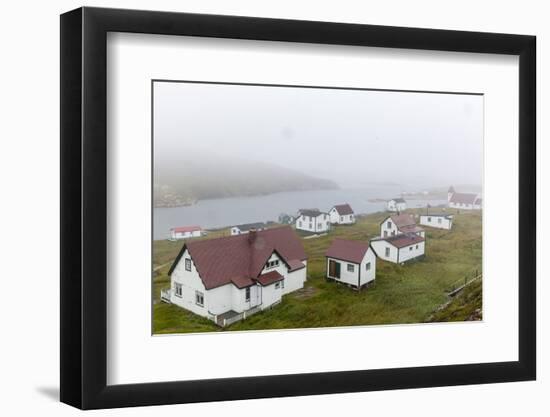 Fog Rolls in over the Small Preserved Fishing Village of Battle Harbour-Michael Nolan-Framed Photographic Print