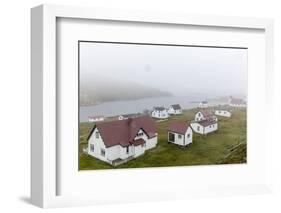 Fog Rolls in over the Small Preserved Fishing Village of Battle Harbour-Michael Nolan-Framed Photographic Print