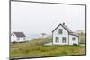 Fog Rolls in over the Small Preserved Fishing Village of Battle Harbour-Michael Nolan-Mounted Photographic Print