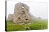 Fog Shrouds Hammershus Castle on the Most Northerly Tip of Bornholm, Denmark, Scandinavia, Europe-Michael Nolan-Stretched Canvas