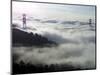 Fog Shrouds the Golden Gate Bridge and the Marin Headlands Near Sausalito-null-Mounted Photographic Print