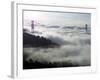 Fog Shrouds the Golden Gate Bridge and the Marin Headlands Near Sausalito-null-Framed Photographic Print