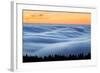 Fog Stream at Sunset, Mount Tam, Pacific Ocaen, San Francisco-Vincent James-Framed Photographic Print