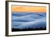 Fog Stream at Sunset, Mount Tam, Pacific Ocaen, San Francisco-Vincent James-Framed Photographic Print