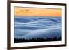 Fog Stream at Sunset, Mount Tam, Pacific Ocaen, San Francisco-Vincent James-Framed Photographic Print