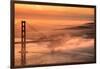 Fog Sweep at Golden Gate Bridge at Sunrise San Francisco Morning-Vincent James-Framed Photographic Print